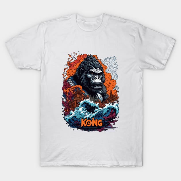 Skull Island King: Majestic Kong T-Shirt by Robiart